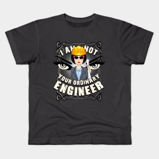 'Not Your Ordinary Engineer Design Logo' Kids T-Shirt